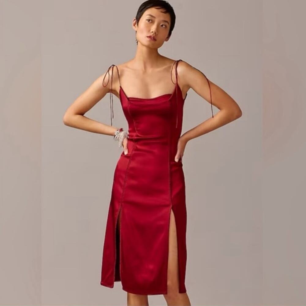 Nwt J.Crew Limited Edition Anna October Side Slit Dress Size 8